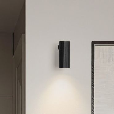 Nova Luce Comet - wandlamp -  4 x 10 x 7 cm - zandzwart