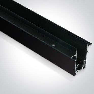 ONE Light magnetisch railsysteem MAXI - inbouwprofiel voor 12 mm gipsplaat - 1 meter - 7,5 x 5 cm - zwart