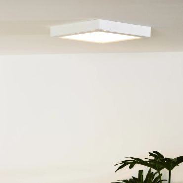 Lucide Tendo-led - plafondlamp/inbouwspot - 22 x 22 x 3 cm - 18W LED incl. - wit