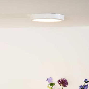 Lucide Tendo - plafondlamp/inbouwspot - Ø 22,5 x 3 cm - 18W LED incl. - wit