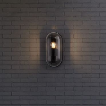 Nova Luce Amel - buiten wandverlichting - 12,5 x 25,5 x 8,5 cm - IP65 - donker antraciet
