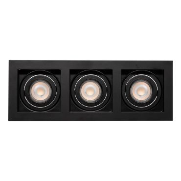 Projectlight Bloq 3L - inbouwspot - 270 x 100 mm, 250 x 92 mm inbouwmaat - zwart