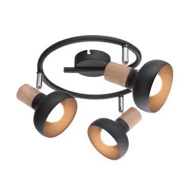 SHOWROOMMODEL - Elmark Addy - plafondspot 3L - Ø 25 cm - zwart