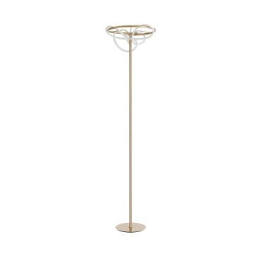 Nova Luce Tiriac - staanlamp - Ø 40 x 160 cm - 28W LED incl. - goud en wit