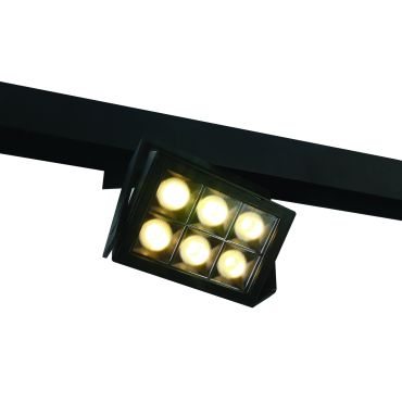 ONE Light magnetisch railsysteem MINI, MIDI &amp; MAXI - railspot - 15 x 12,6 x 3,9 cm - 26W DALI dimbare LED incl. - zwart