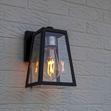 Lutec Fia - buiten wandverlichting - 14 x 16,5 x 21,6 cm - IP44 - zwart
