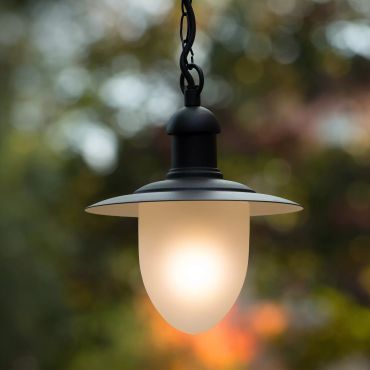 Lucide Aruba - hanglamp -  Ø 25 x 78 cm - IP44 - zwart