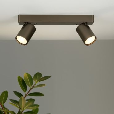 Projectlight Phoebe - opbouwspot 2L - 32 x 7 x 11 cm - brons