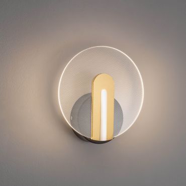 Nova Luce Genti - wandverlichting - 20 x 11,5 x 11 cm - 7W LED incl. - zwart en goud