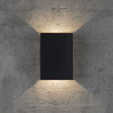 Nordlux Fold - buiten wandverlichting - 14,8 x 5 x 21 cm - 2 x 3,5W LED inc. - IP54 - zwart