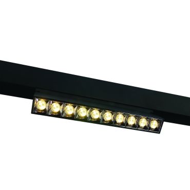 ONE Light magnetisch railsysteem MAXI - kantelbare linear - railspot - 27 x 3,4 x 9,5 cm - 22W DALI dimbare LED incl. - zwart