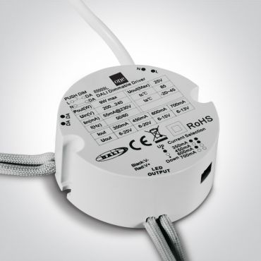 ONE Light - DALI &amp; push to DIM LED-driver – Ø 5,7 x 2,4 cm - 230V