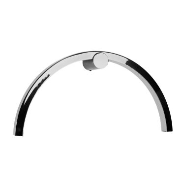 Maxlight Trio Arc - opbouw wandlamp - 60 x 11 x 30 cm - 16W LED incl. - IP44 - chroom