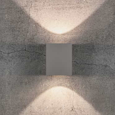 Nordlux Canto Kubi 2 - buiten wandverlichting - 8,7 x 10,4 x 10 cm - 2 x 6W LED incl. - IP44 - grijs