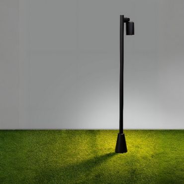Nova Luce Spy - tuinpaal - Ø 7,5 x 100 x 14 cm - IP65 - zandzwart
