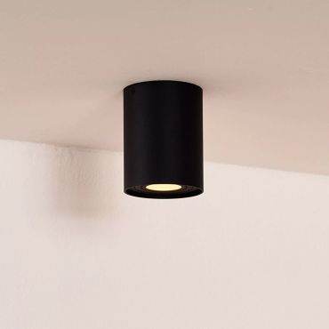 Lucide Tube - plafondspot - Ø 9 x 12 cm - zwart