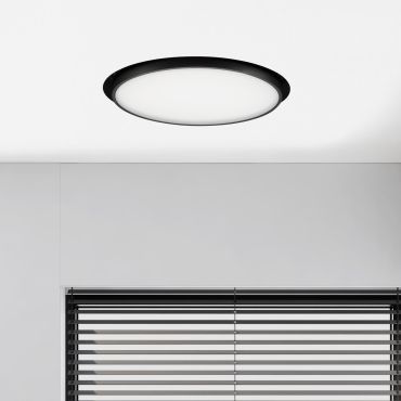 Nova Luce Perfect Profile Trimless - inbouwspot op afstandsbediening (incl.) - Ø 400 mm, 475 mm inbouwmaat - 24W dimbare LED incl. - 2700K-6000K - zwart