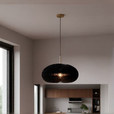 Lucide Armoni - hanglamp - Ø 52 x 180 cm - zwart