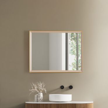 Nova Luce Ambor - spiegel met verlichting - 60 x 80 x 5,5 cm - 38W LED incl. - IP44 - geanodiseerd goud