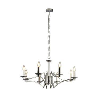 Searchlight Ascot - luster - Ø 72 x 150 cm - chroom