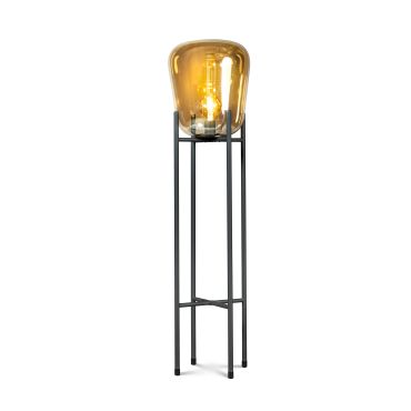 ETH Benn - vloerlamp - Ø 33 x 127 cm - zwart en goud