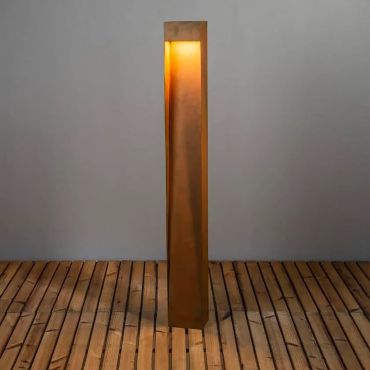 Konstsmide Rho - tuinpaal - 12 x 9 x 100 cm - 10W dimbare LED incl. - IP54- roestbruin