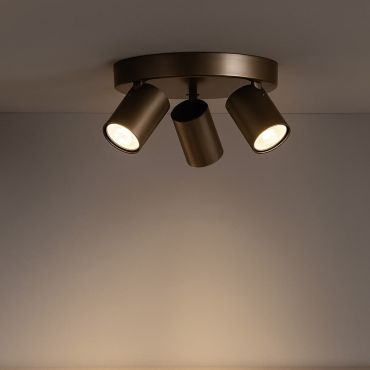 Projectlight Phoebe - opbouwspot 3L -  Ø 21 x 7 cm - brons