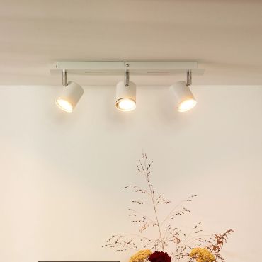 Lucide Rilou - opbouwspot - 42 x 7,5 x 12 cm - 3 x 5W dimbare LED incl. - wit