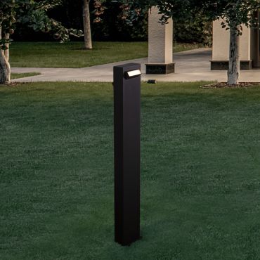 Nova Luce Zelda - tuinpaal - 12 x 80 x 9,4 cm - 9W LED incl. - IP65 - zandzwart