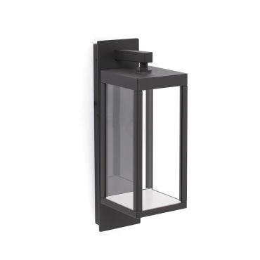 Faro Kerala - wandverlichting - 12 x 17 x 38 cm - 13W LED incl. - IP54 - donkergrijs