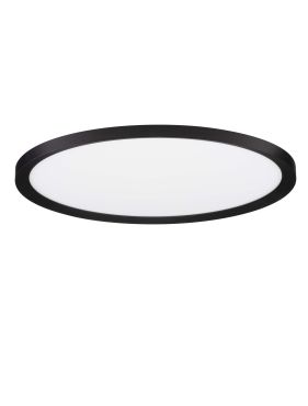 Nova Luce Aoton - plafondlamp - Ø 40 x 5 cm - 35W dimbare LED incl. - zandzwart