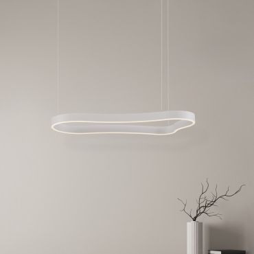 Nova Luce Dussa - hanglamp - 45 x 150 x 90 cm - 52W dimbare LED incl. - zandwit