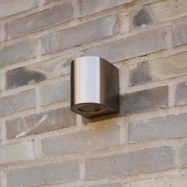Nordlux Canto 2 - buiten wandverlichting - 8,7 x 10,4 cm - 2 x 6W LED incl. - IP44 - roestvrij staal