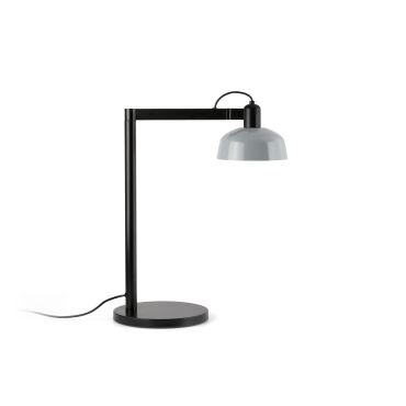 Faro Tatawin - tafellamp - 25 x 45,4 x 57,5 cm - satijnzwart en glanzend grijsblauw
