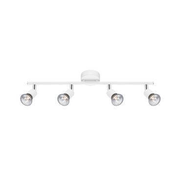 Nova Luce Base - opbouwspot 4L - 51 x 8 x 10,9 cm - mat wit