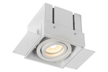 Lucide Trimless - inbouwspots - 97 x 97 mm, 97 x 97 mm inbouwmaat - wit