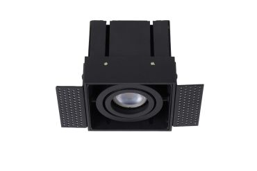 Lucide Trimless - inbouwspots - 97 x 97 mm, 97 x 97 mm inbouwmaat - zwart