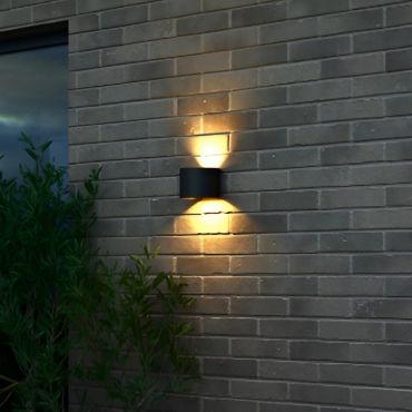 Nordlux Milda - buiten wandverlichting met 2 regelbare lichtbundels - 13,5 x 11,8 x 10 cm - 4,9W LED incl. - IP44 - zwart