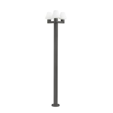 Faro Mistu – lantaarnpaal 3L - 56 x 18,4 x 215 cm - IP44 - donkergrijs