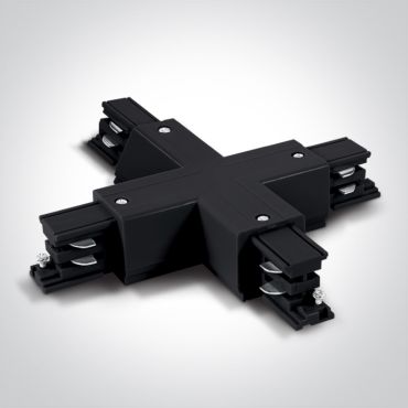 ONE Light Square Track Accessories - X-connector - 3-fase railsysteem - 16A - zwart