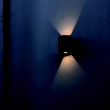 Lutec Gemini Beams - 7,3 x 11 x 11 cm - 10W LED incl. - IP54 - zwart