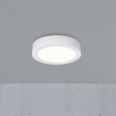 Nordlux Sóller 12 - plafondlamp - Ø 12,9 x 2,5 cm - 7,5W dimbare LED incl. -  IP44 - wit
