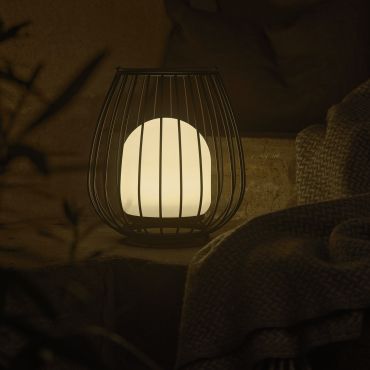 Nordlux Jim To-Go - oplaadbare tafellamp buiten - Ø 28 x 30,3 cm - 3W LED incl. - IP54 - zwart
