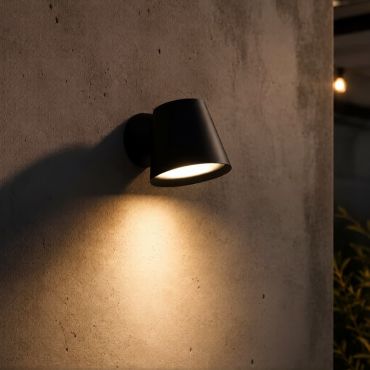 VK Lighting Kupo - buiten wandverlichting - Ø 11,5 x 11,4 cm - IP65 - zandzwart