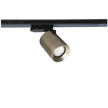 Artdelight Megano - railspot 1-fase rail - Ø 7 x 13 cm - antiek brons