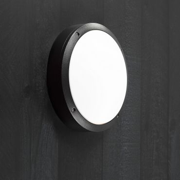 Nordlux Desi 28 - buiten wandverlichting - Ø 27,5 x 7,5 cm - IP44 - zwart