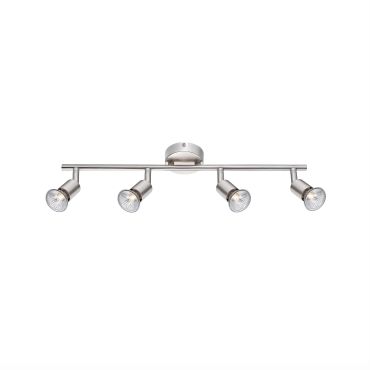 Nova Luce Base - opbouwspot 4L - 51 x 8 x 10,9 cm - satijn nikkel