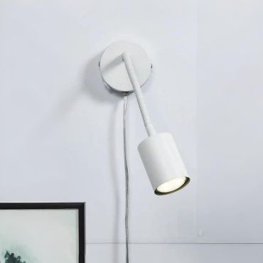 Nordlux Explore Flex - wandlamp met flexibele leesarm - Ø 5,5 x 8 x 35,5 cm - wit