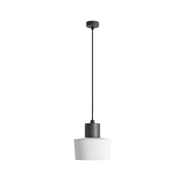 Faro Muffin - hanglamp - Ø 22 x 155 cm - IP44 - donkergrijs