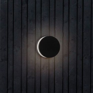 Nova Luce Airy - buiten wandverlichting - Ø 15 x 11,5 cm - 8W LED incl. - IP54 - zandzwart